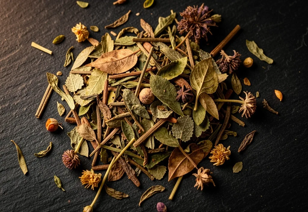 Foglie di tè essiccate e erbe botaniche della miscela Good Fit